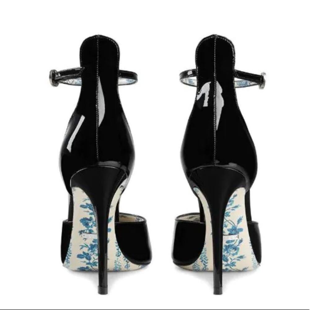 GUCCI Vernice Crystal Nero Pump Black 40* - Picture 5 of 12